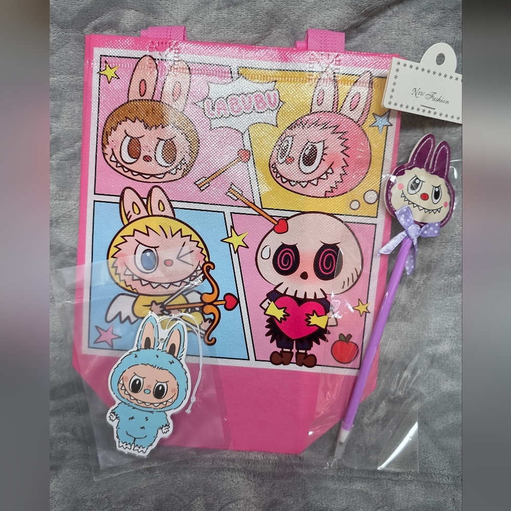 3 Pc Bundle, Cute Bag, Purple Pen And Air Freshener NWOT